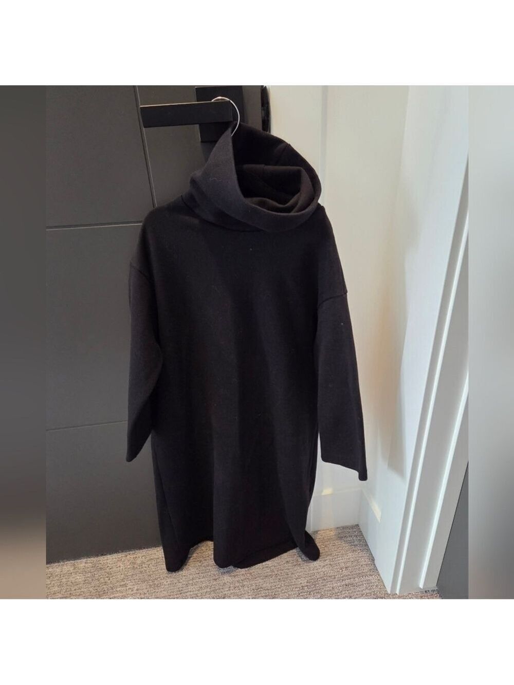 Antistar Black Turtleneck Sweater Dress